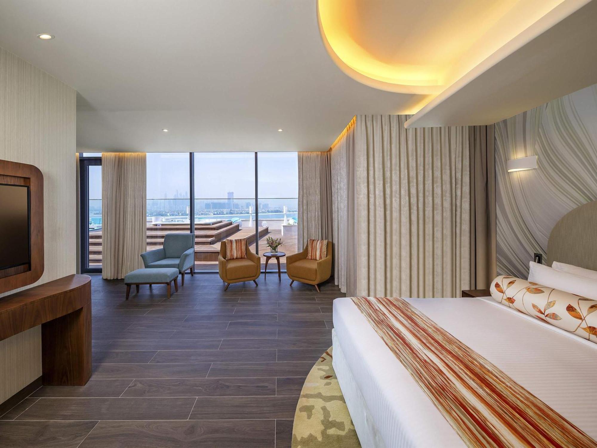 Suite King Attico con Terrazza all'Ultimo Piano, Vista Mare e The Palm e Accesso Club Lounge/Spiaggia